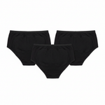 Lot de 3 culottes menstruelles noires - verso